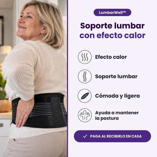 LumbarWell™ | Faja Lumbar con Efecto Calor | Adiós Dolor