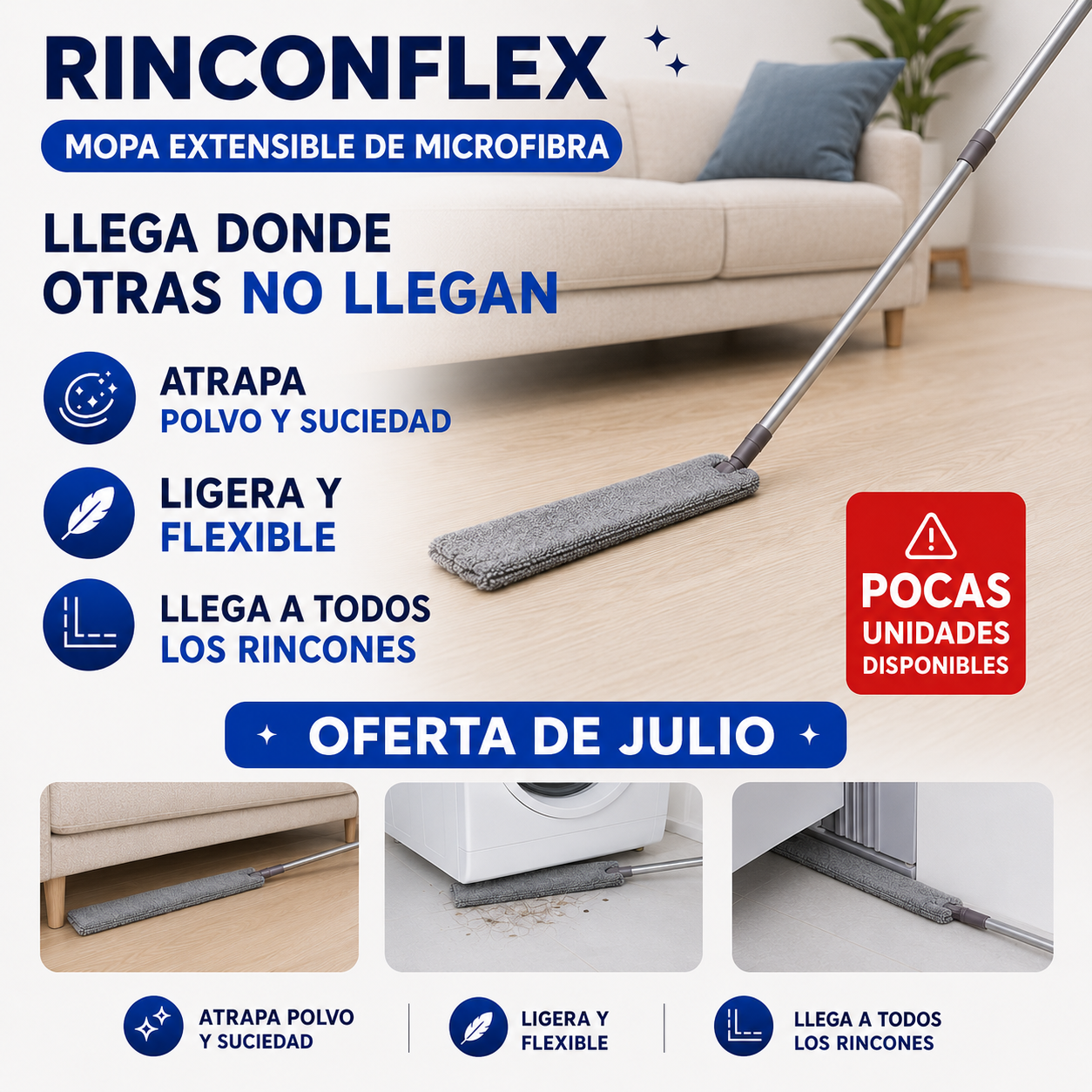 Extra unidad de LIMPIADOR DE ESPACIOS ESTRECHOS - RINCONFLEX