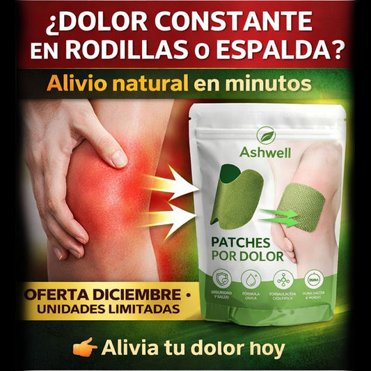 Parches antiinflamatorias para Dolor de RODILLAS - ESPALDA y CIÁTICA - Ashwell™