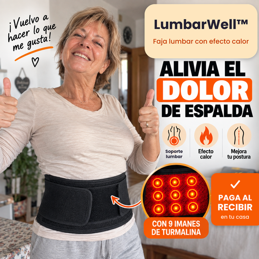 LumbarWell™ | Faja Lumbar con Efecto Calor | Adiós Dolor