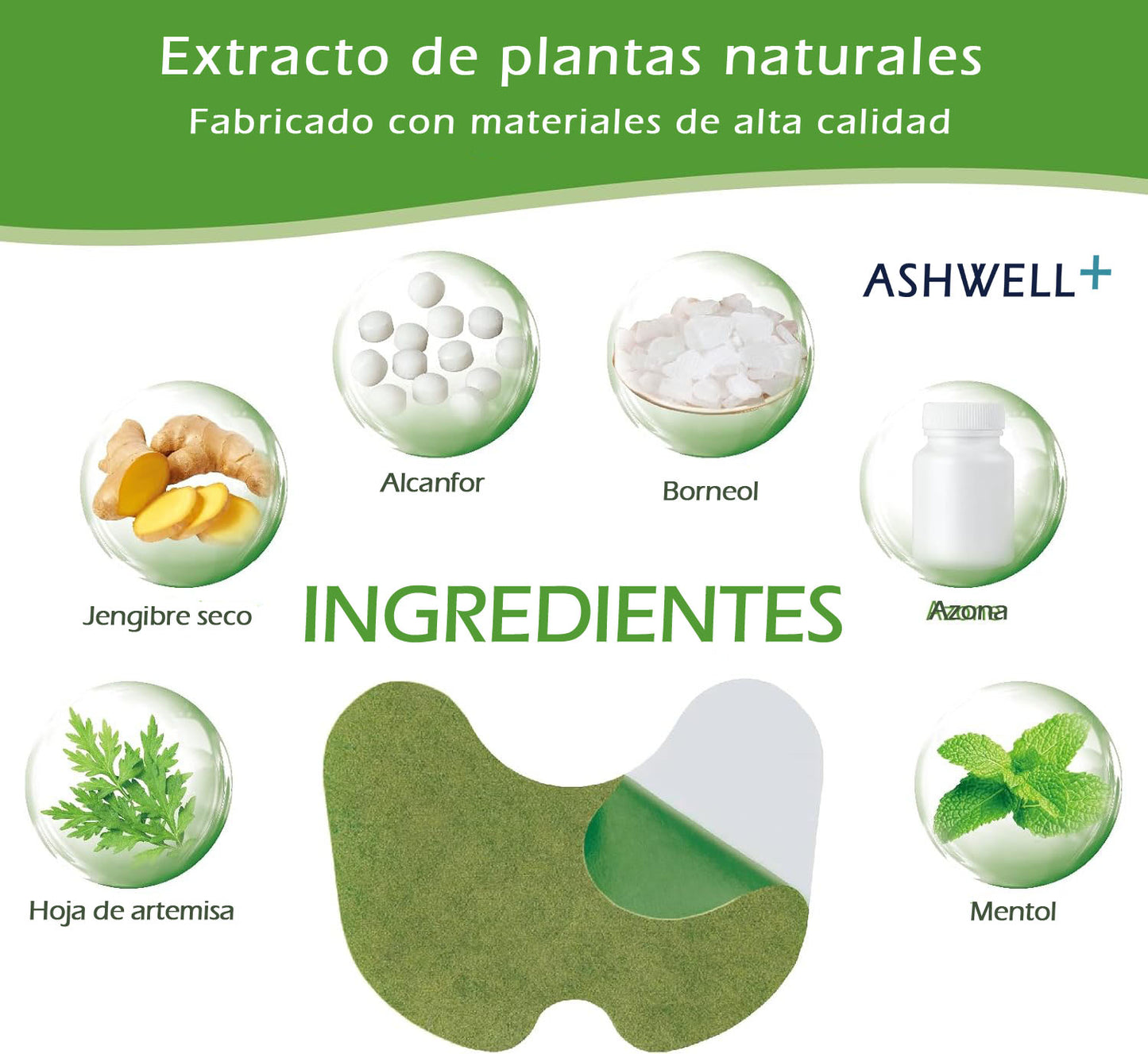 Parches naturales para Dolor de rodillas y ciática - Ashwhell