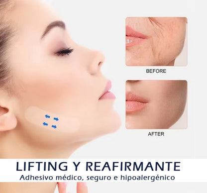 Lifting facial instantáneo y discreto – 40 parches invisibles para rostro y cuello. Ashwell+™