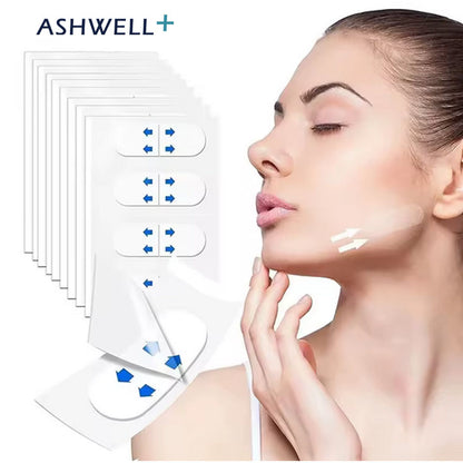 Lifting facial instantáneo y discreto – 40 parches invisibles para rostro y cuello. Ashwell+™