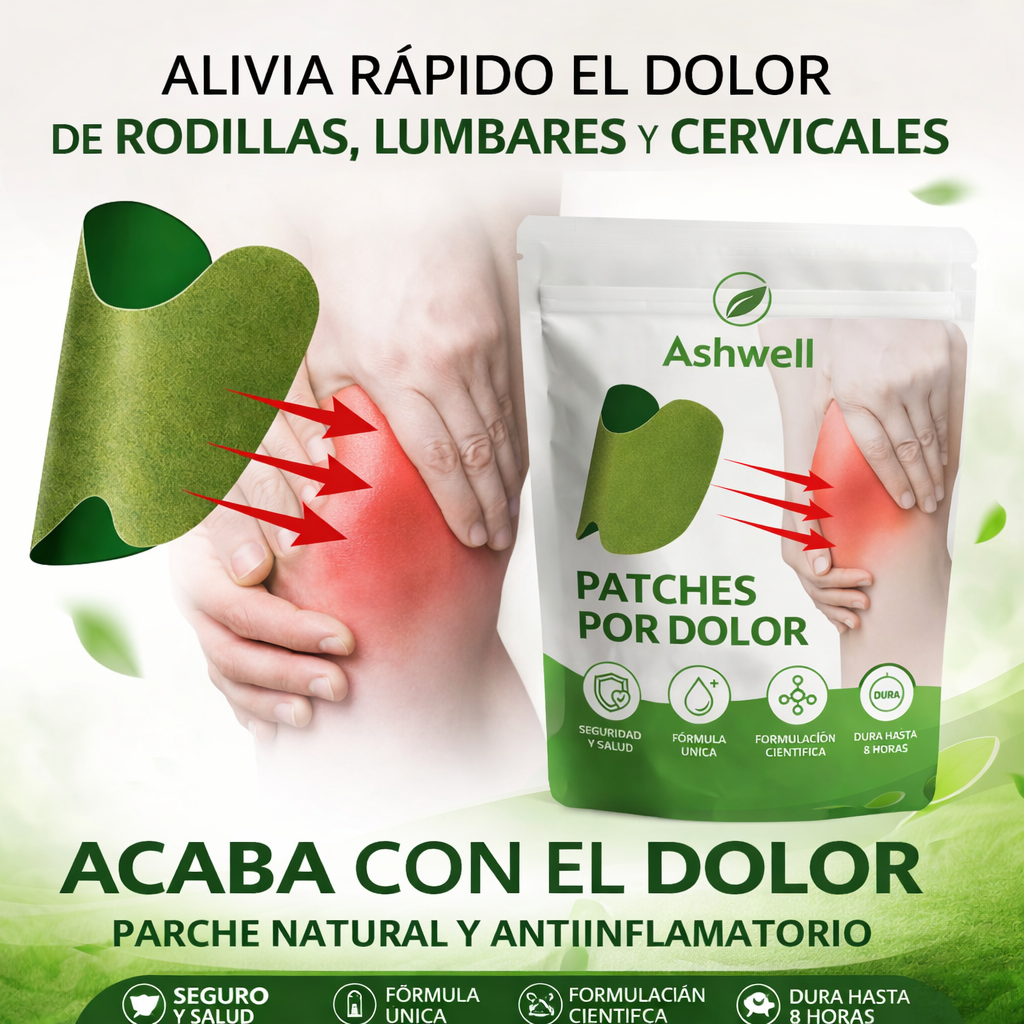 Parches antiinflamatorias para Dolor de RODILLAS - ESPALDA y CIÁTICA - Ashwell™